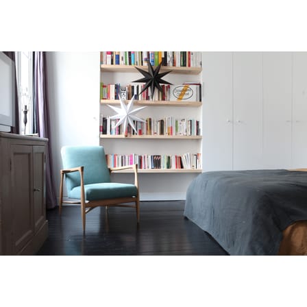 Fauteuil rembourré Floating tissu bleu bois naturel / Structure chêne - RED Edition