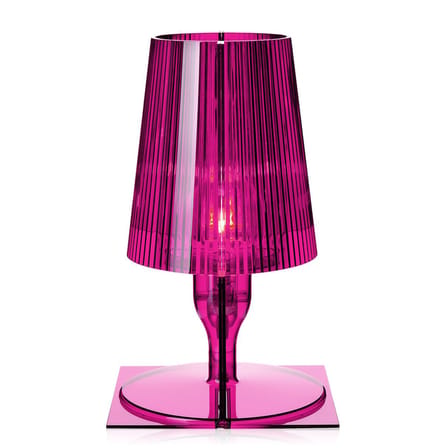 Lampe de table Take plastique rose / Polycarbonate 2.0 - Ferruccio Laviani, 2003 - Kartell