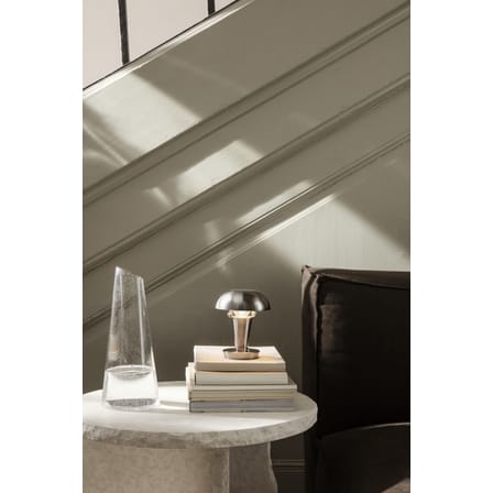 Lampe de table Tiny Small gris argent métal / H 14 cm - Orientable / Seconde vie - Ferm Living