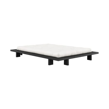 Lit double Japan bois noir / Pour matelas 140 x 200 cm - KARUP