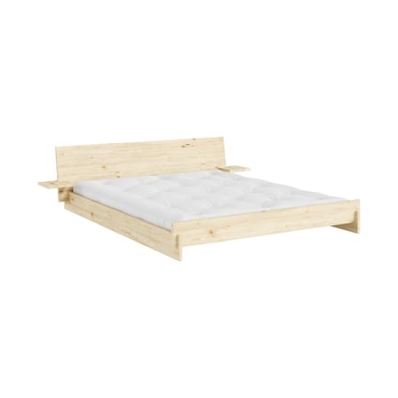 Lit double Latch / Pour matelas 160 x 200 cm - Tête de lit avec tables de chevet - KARUP