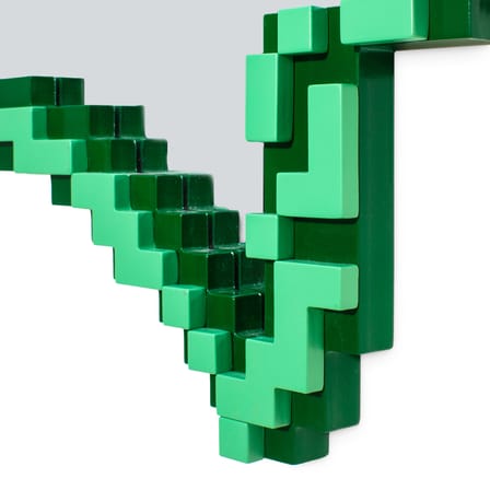 Miroir mural Pixel - Message bois vert / 72 x 66 cm - Seletti