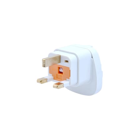 Netzadapter  plastikmaterial weiß / EU-Stecker auf UK-Steckdose - 250V 13A - NX