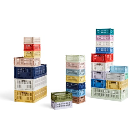 Panier Colour Crate plastique blanc Small / 17 x 26,5 cm - Recyclé - Hay