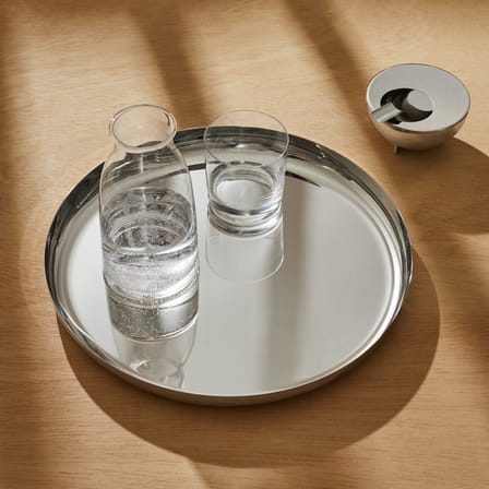 Plateau Eot - JM 14 métal noir / Jasper Morrison - Ø 35 cm - Alessi