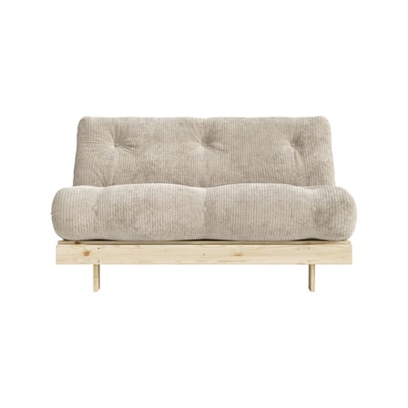 Divano convertibile Roots legno beige / L 140 cm - 3 posizioni / Struttura in pino chiaro - KARUP