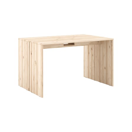 Table rectangulaire Join-In bois naturel / Set 2 tables dissociables - L 124 x larg. 39/79 cm - KARUP