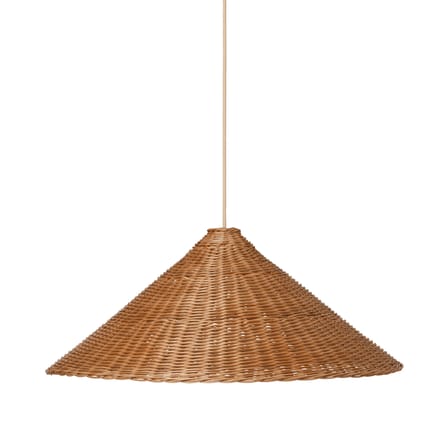 Abat-jour Dou fibre végétale beige bois naturel / Rotin tressé main - Ø 68 x H 27 cm - Ferm Living
