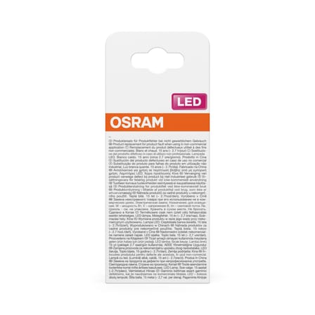 Ampoule LED E27 Classique A60 Frosted / 5,9W (= 60W) - Blanc chaud - Osram