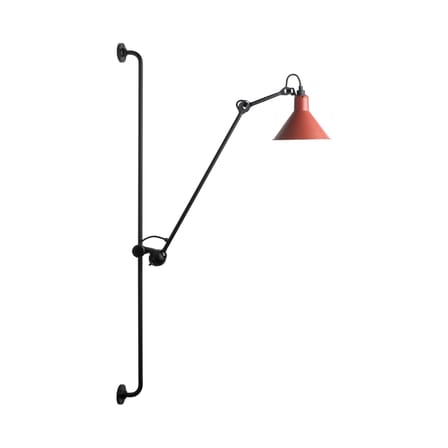 Applique avec prise N°214 métal rouge / Lampe Gras - DCW éditions
