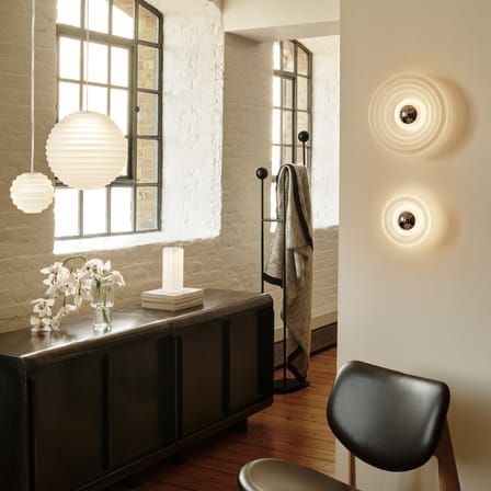 Applique d'esterno Press Surface Mini vetro bianco / LED - Ø 21,5 cm - Tom Dixon