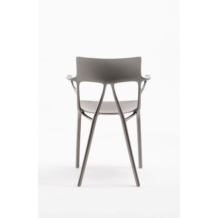 A.I Armchair plastic material grey silver / Designed by artificial intelligence - Kartell