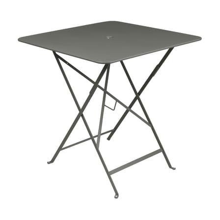 Bistro Foldable table metal green grey 71 x 71 cm - Foldable - With umbrella hole - Fermob