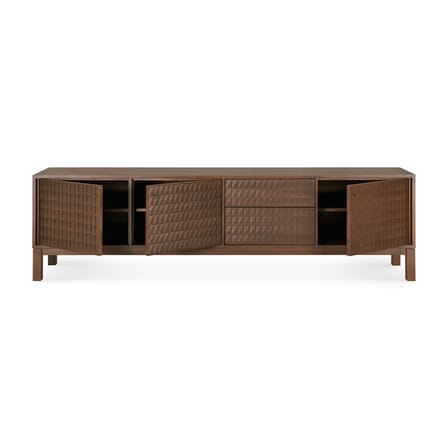 Buffet Sono bois marron / L 212 x H 60 cm - Sculpté main - Ethnicraft