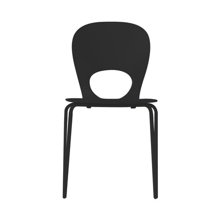 Chaise empilable Pikaia plastique noir - Kristalia