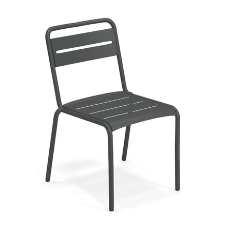 Chaise empilable Star métal / Aluminium - Emu