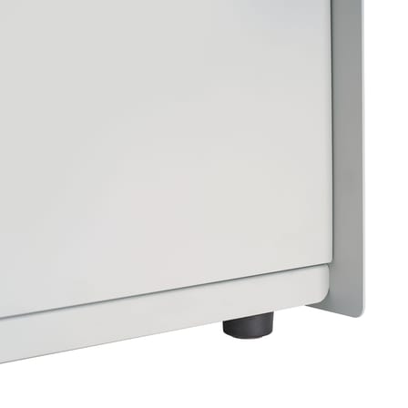 Desserte à roulettes Folded Low métal gris / 1 porte - H 61,5 cm - Muuto