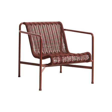 Fauteuil bas Palissade Cord rouge / Corde tissu recyclé - Hay