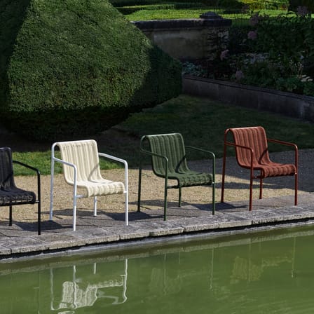 Fauteuil de repas Palissade Cord blanc / Corde tissu recyclé - Hay