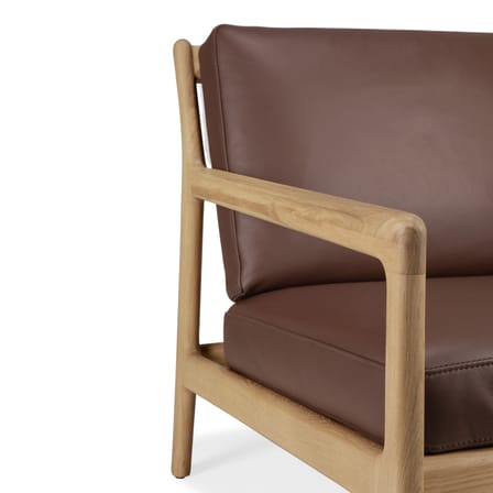 Fauteuil rembourré Jack Indoor cuir Burgundy - Ethnicraft