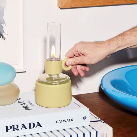Lampe à huile Flamtastique XS jaune / H 22,5 cm - Indoor - Fatboy