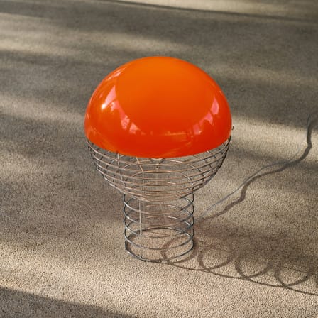Lampe de table Wire métal orange / Ø 40 x H 54 cm - Verner Panton, 1972 - Verpan