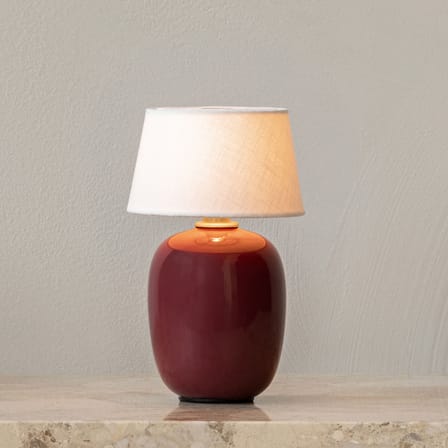 Lampe sans fil rechargeable Torso céramique rouge / Ø 12 x H 20 cm - Audo Copenhagen