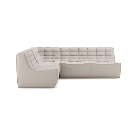 N701 Upholstered armchair textile beige / UK version - Ethnicraft