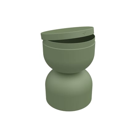 Sgabello Piapolo metallo verde / Vano contenitore - Fermob