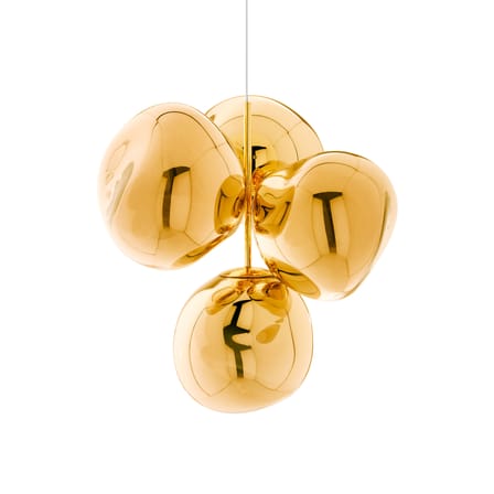 Sospensione Melt Chandelier materiale plastico oro / Small - LED / Ø 98 x H 103 cm - Tom Dixon
