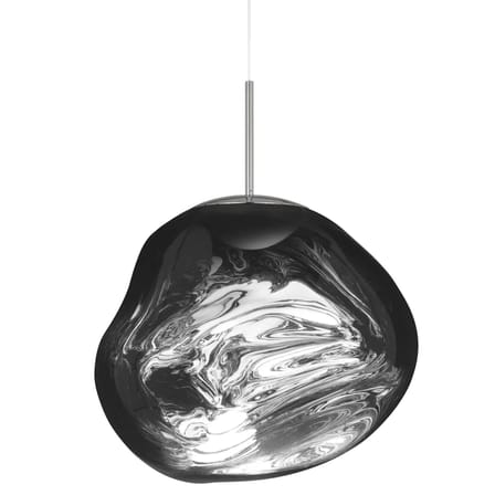 Sospensione Melt LED materiale plastico grigio argento metallo / Ø 50 cm - Policarbonato metallizzato ( cambia colore) - Tom Dixon
