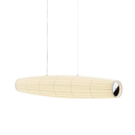 Suspension Colonne Horizontal tissu blanc / LED - L 160 cm - Dix Heures Dix