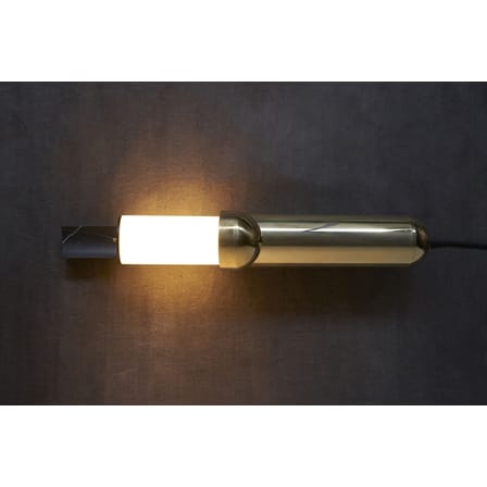 ISP LED Table lamp metal stone black gold LED - Marble & brass - L 55 cm - DCW éditions