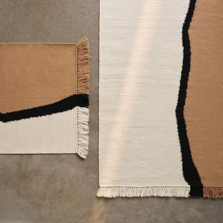 Teppich Soil textil beige / handgewebter Kelim - 200 x 300 cm - Ferm Living