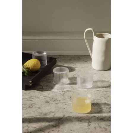 Set de 4 verres Ripple Low / Ø 7.6 x H 6.1 cm (20 cl) - Ferm Living
