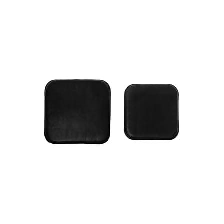 Coussin  cuir noir pour fauteuil bas Boston / Set de 2 / Seconde vie - POLSPOTTEN