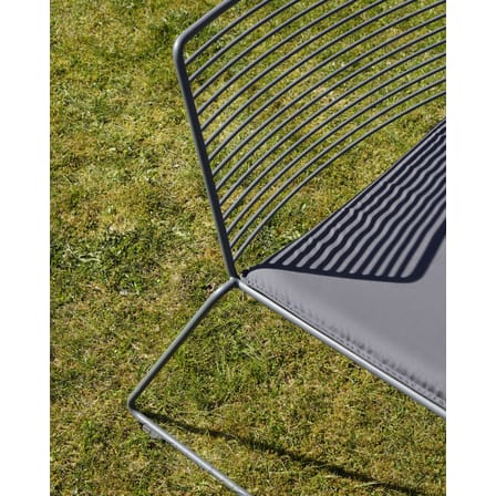 Accessoire  tissu gris blanc / Coussin assise pour fauteuil bas Hee - Hay