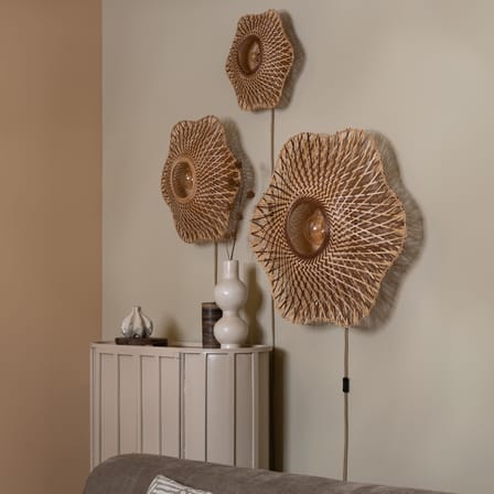 Applique avec prise Madura / Ø 87 cm - Bambou - GOOD&MOJO