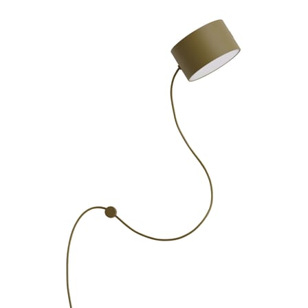 Applique avec prise Post métal vert / LED - Spot aimanté orientable - Muuto