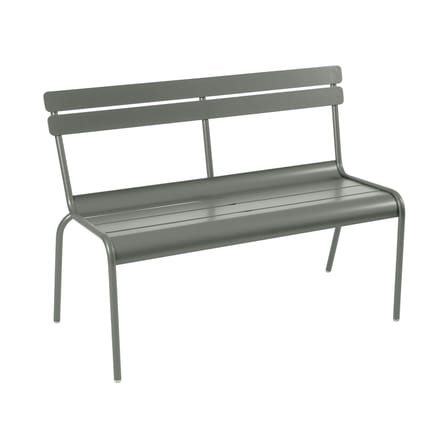 Banc avec dossier Luxembourg métal vert / 3 places - L 118 cm - Fermob