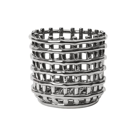 Ceramic Small Basket ceramic silver / Ø 16 x H 14.5 cm - Handmade - Ferm Living