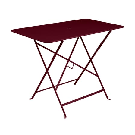 Klapptisch Bistro metall violett / 97 x 57 cm - 4 Personen - Sonnenschirm-Loch - Fermob