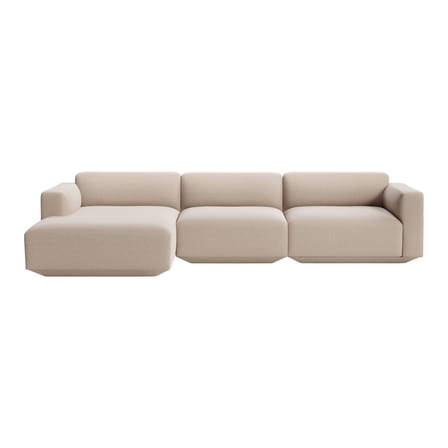 Canapé d'angle Develius E tissu beige / 4 places - L 309 cm / Dormeuse gauche - &tradition