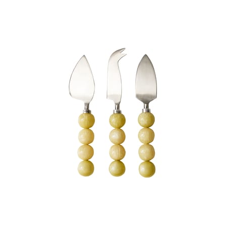Set de 3 couteaux à fromage  plastique jaune - HK LIVING