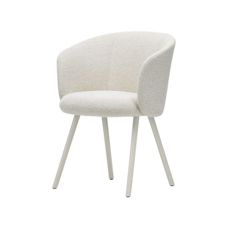 Fauteuil rembourré Mikado tissu beige / Pieds métal - Vitra