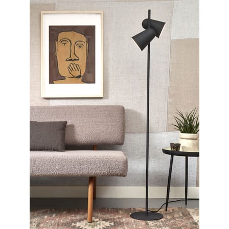 Lampadaire Salamanca métal noir / 2 spots orientables - It's about Romi