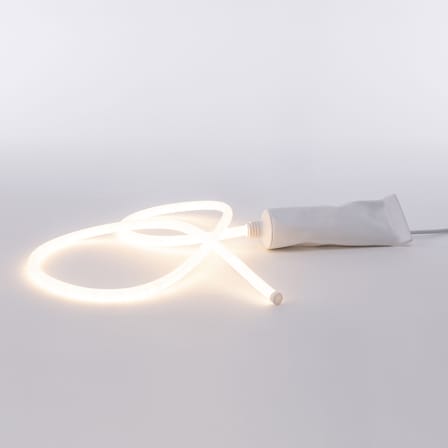 Lampe de table Daily Glow - Dentifrice LED plastique blanc / Résine - 23 x 8,5 x H 6 cm - Seletti