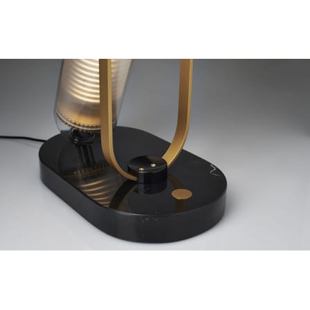 Lampe de table Frechin LED verre blanc / H 65 cm - marbre - DCW éditions
