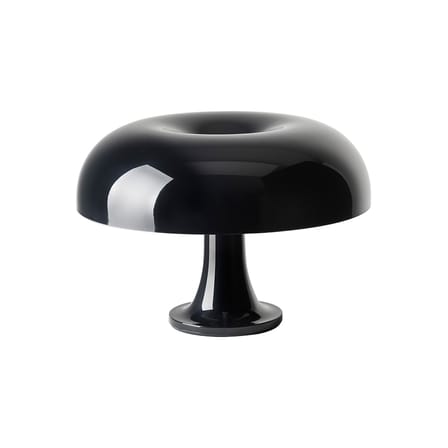 Lampe de table Nessino plastique noir / Ø 32 x H 23 cm - Réédition 1960s - Artemide