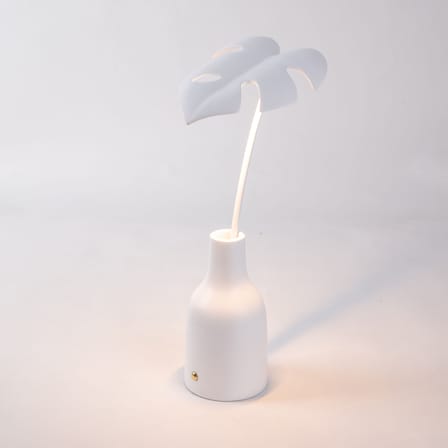 Lampe sans fil rechargeable Leaf Lamp - Delicio plastique blanc / LED - Seletti